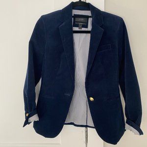 NWOT J Crew Campbell Navy Corduroy Blazer Size 0